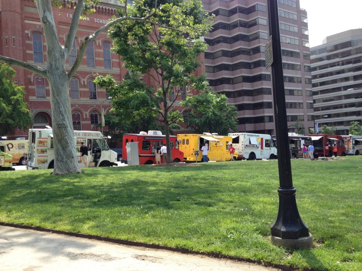 Food trucks on the east side of Franklin Park
